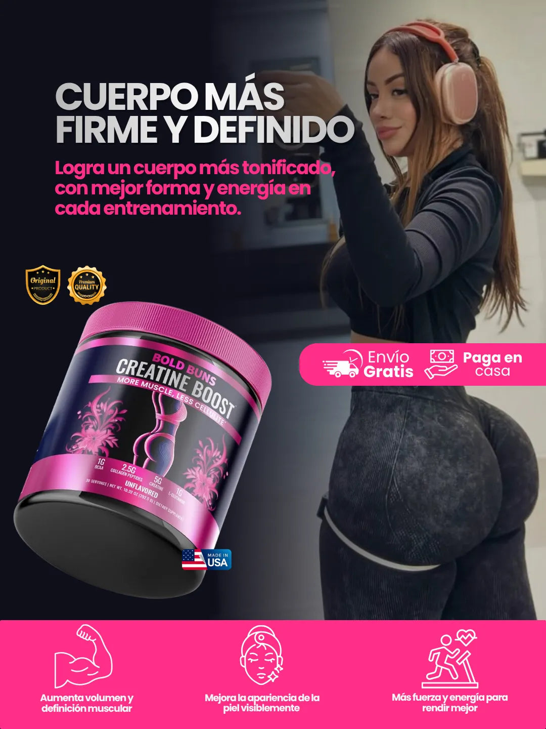 Creatine Boost | Crece tus Glúteos Redondos y Piernas